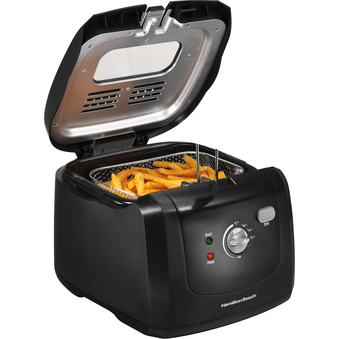 Hamilton Beach Electric Deep Fryer, Cool Touch Sides Easy to Clean Nonstick Basket, 8 Cups / 2 Liters Oil Capacity 35021