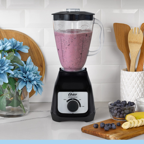 Oster® Blender with Glass Cup and Knob Control BLSTKAGBRD