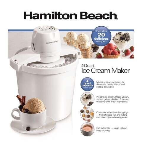 HAMILTON BEACH ICE CREAM MAKER AUTO 4QT - 68330N - Image 9