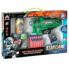 Soft Bullet Blaster Star Game Kai Li-X201 Storm Nerf With 12 Nerf Bullets and 3 Target Set Toys For Kids