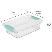Sterilite Small Clip Box Plastic, Clear