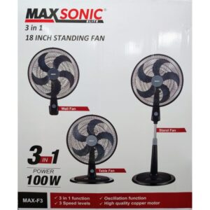 Maxsonic Fan 18 inch 3-in-1 Electric Fan