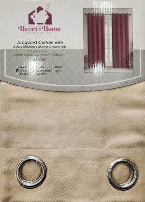 Heart & Home Curtain (54″ x 90″) – Beige Style 002