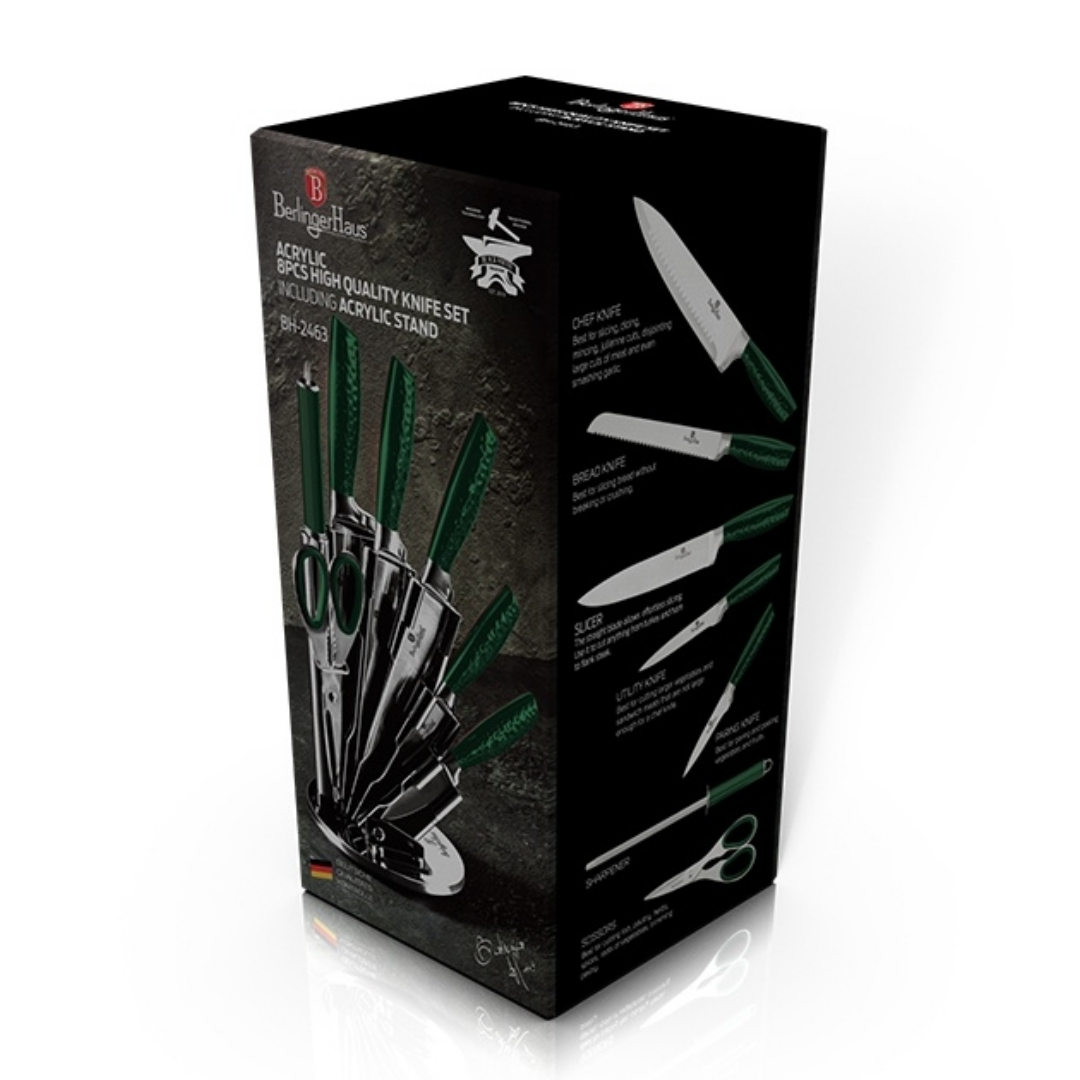 Berlinger Haus 8-Piece Knife Set with Stand Emerald Collection - Image 3
