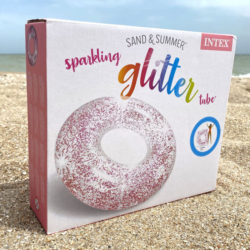 Intex Sparkling Glitter Inflatable Pool Ring - Pink Glitter (56274NP)