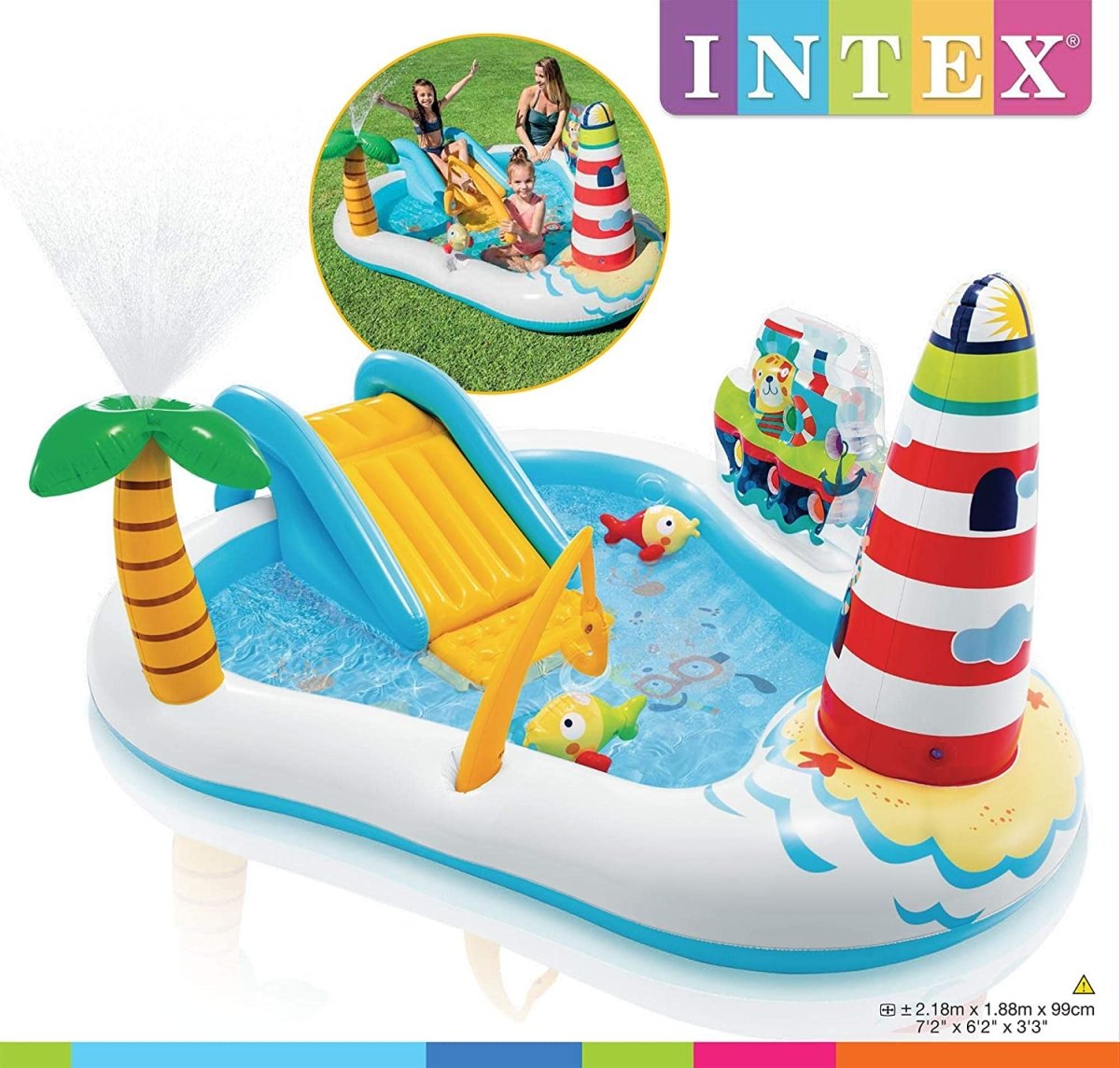 Intex Fishing Fun Play Center Inflatable Kiddie Pool (57162NP)