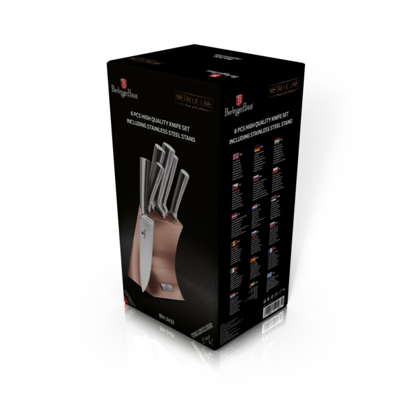 Knife Set with Stand Berlinger Haus Rose Gold Collection (BH-2451) - Image 3