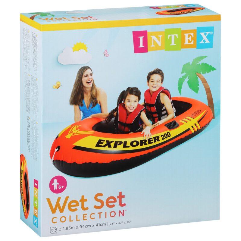 Intex Wet Set Explorer 200 Inflatable 2 Seater Boat - Image 3