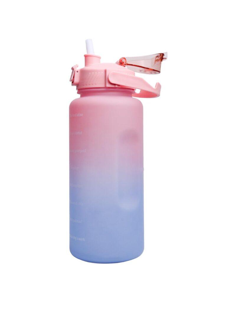Motivational Travel Water Bottle 400ml - Pink Blue - Image 3