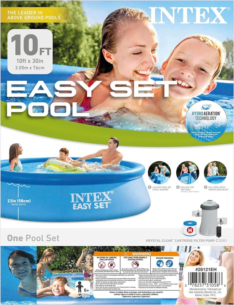 Intex Easy Set Pool with 330 GPH Filter Pump - 10 ft. x 30 in. (28121EH) - Image 10