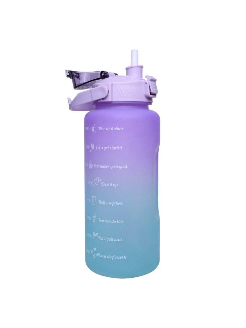 Motivational Travel Water Bottle 400ml - Purple Blue - Image 3