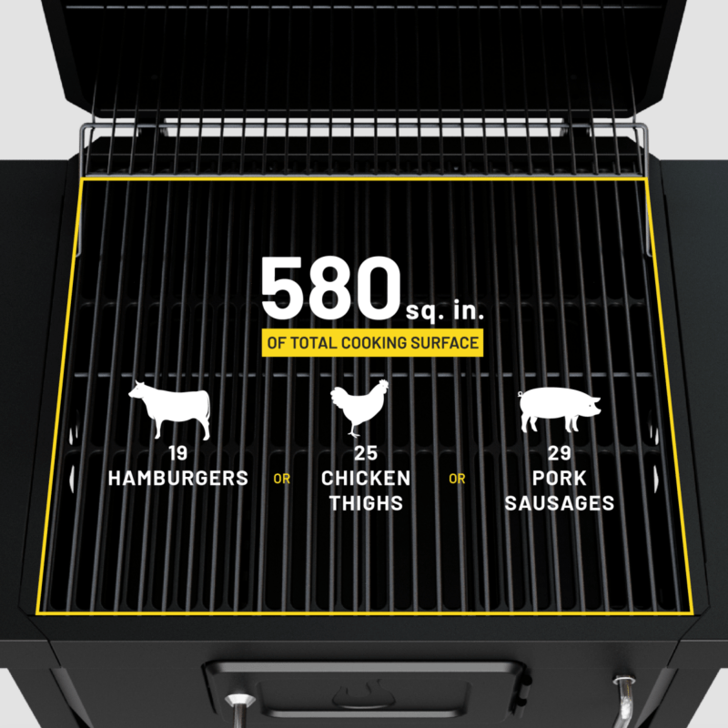 CHAR BROIL 580SQ" CHARCOAL GRILL (16302038) - Image 5