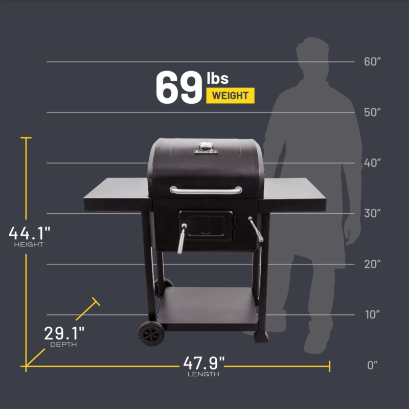 CHAR BROIL 580SQ" CHARCOAL GRILL (16302038) - Image 9