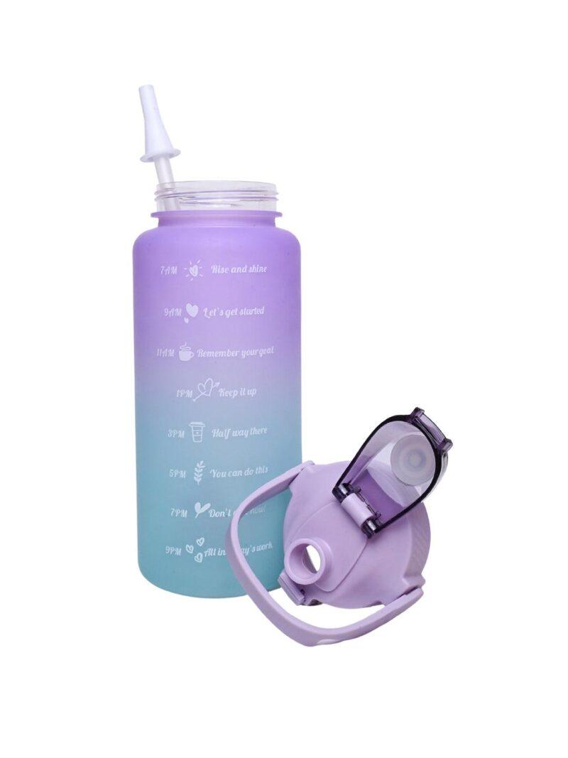 Motivational Travel Water Bottle 400ml - Purple Blue - Image 4