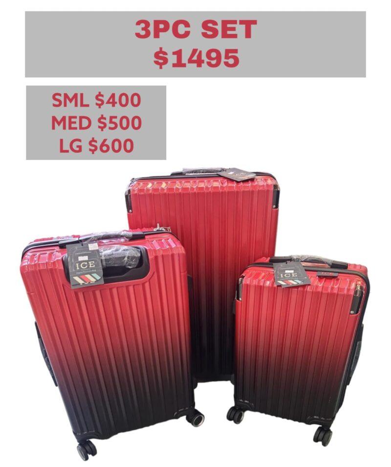 Ice 3 Pc Luggage Set (Red)