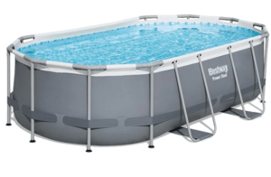 Bestway Power Steel 14' x 8'2" x 39.5" Oval Above Ground Pool Set | Includes 530gal Filter Pump, Ladder