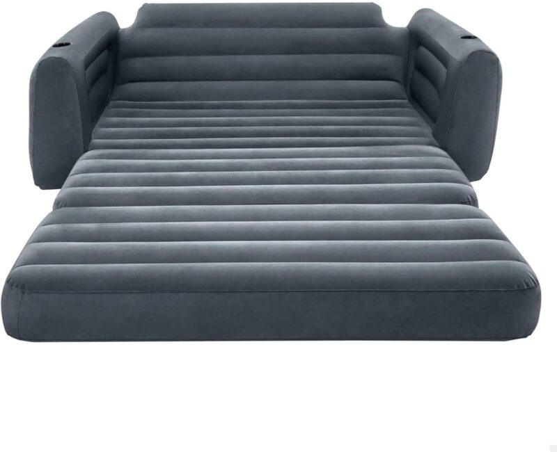 Intex Pull Out Inflatable Sofa & Bed, Grey - Image 8