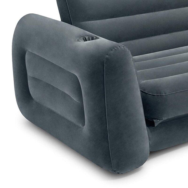 Intex Pull Out Inflatable Sofa & Bed, Grey - Image 6