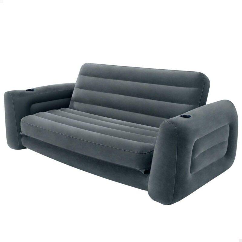 Intex Pull Out Inflatable Sofa & Bed, Grey - Image 2