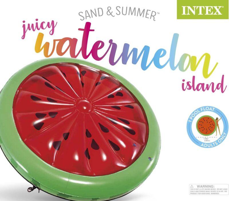 Intex Giant Inflatable 72 Inch Watermelon Island Summer Swimming Pool Float Raft