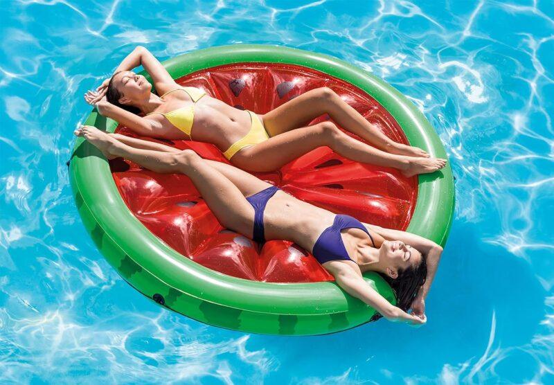 Intex Giant Inflatable 72 Inch Watermelon Island Summer Swimming Pool Float Raft - Image 3