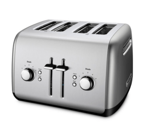 KitchenAid 4-Slice Toaster with Manual High-Lift Lever (Silver)